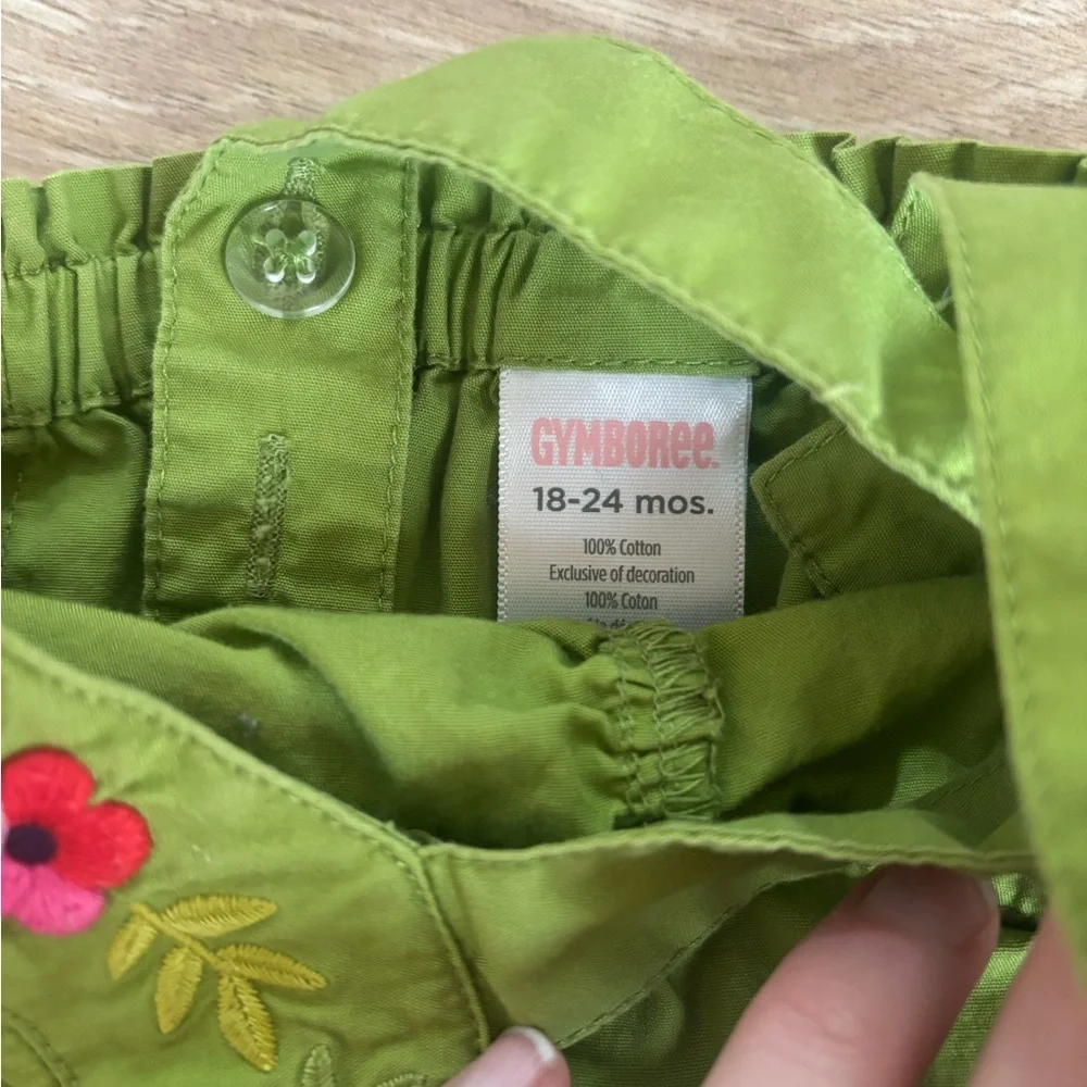 vintage Gymboree green and floral one piece